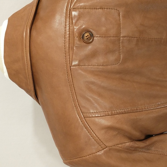 Danier Leather Jacket w Tags Cognac XS Buckles & Pockets - Picture 5 of 16